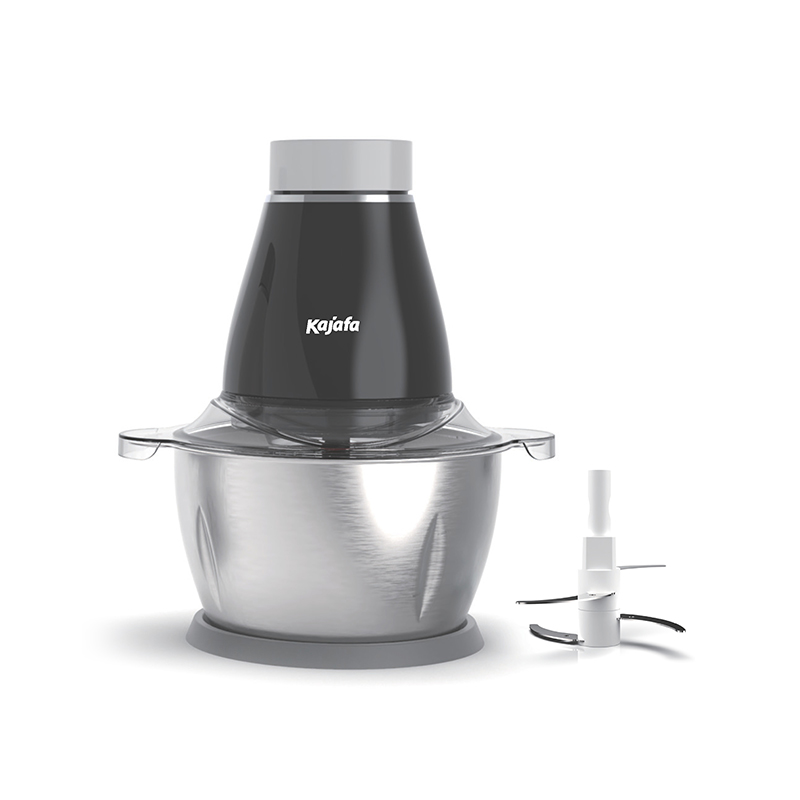 FP118S Mini robot culinaire électrique avec bol en acier inoxydable robuste de 1,5 L, 400 W, 4 lames à deux niveaux, mini robot culinaire pour aliments, légumes, fruits et noix