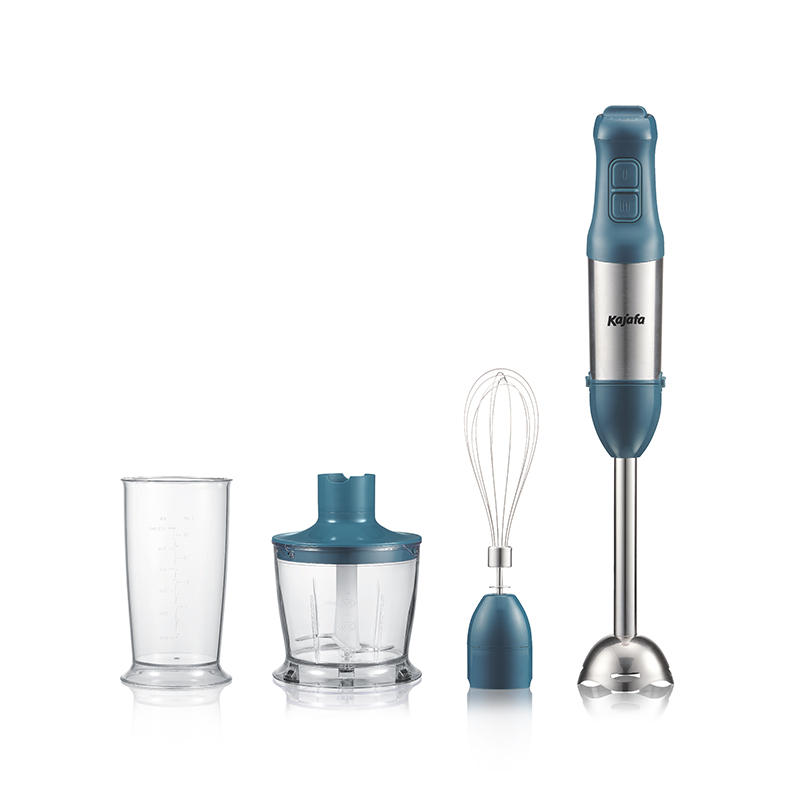 HB829BCE Mélangeur plongeant 4 en 1, fouet électrique portatif à 8 vitesses avec robot culinaire de 500 ml, bécher de 600 ml, fouet à œufs pour aliments pour bébés, jus, sauces et soupes 700 W