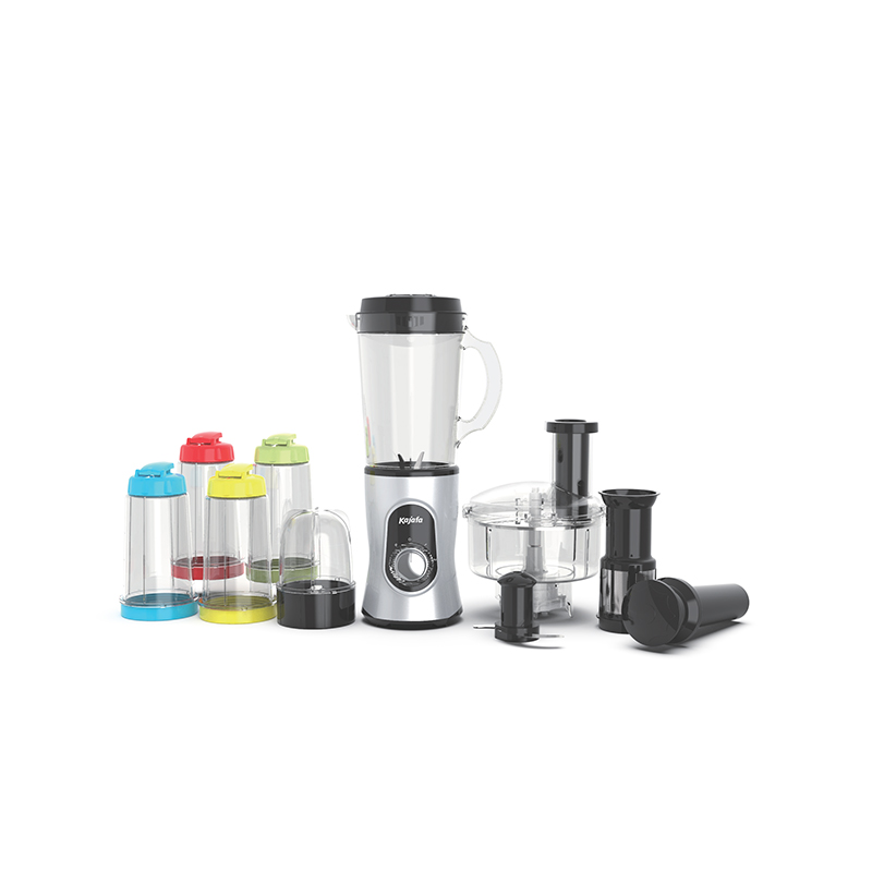 BL268ABCEF-21PCS mélangeurs portables multifonctions, fabricant de smoothie avec robot culinaire, trancheuse, déchiquetage et broyeur, extracteur de presse-agrumes