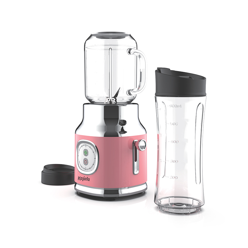 BL389B-P4 Mélangeur à smoothie avec lames tranchantes, mini mélangeur personnel pour shakes et smoothies, mélangeur pour la cuisine avec mélange, tasse de voyage sans BPA et tasse Mason de 600 ml