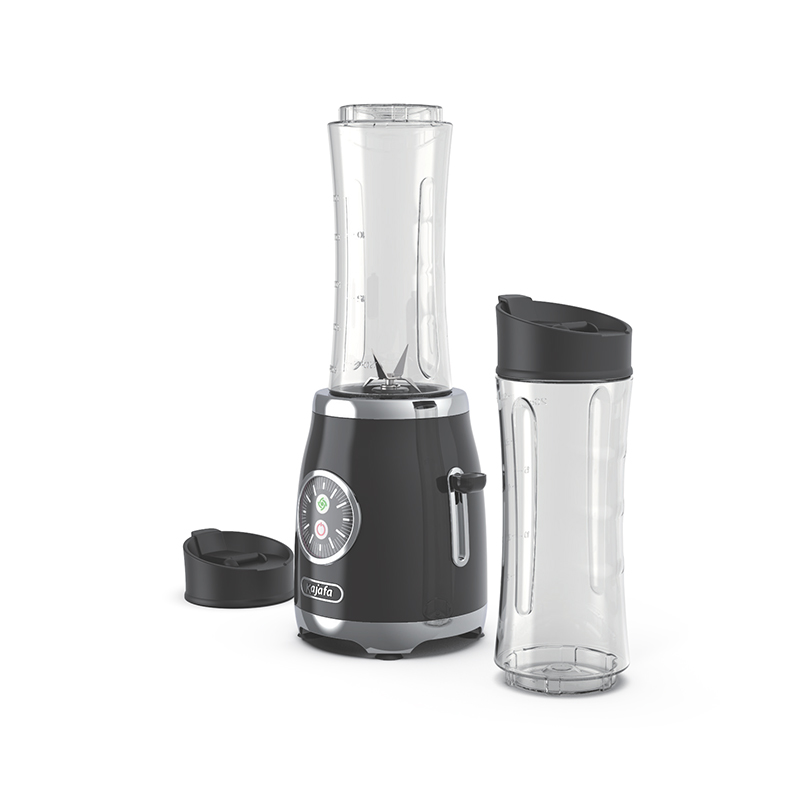 BL399B-P2 Mélangeur de smoothie puissant avec fonction d'impulsion de 2 bouteilles portables, mélangeur personnel pour shakes et smoothies, mélangeur de style rétro avec bouteille de voyage, mélangeur portable Retro Smoothie Maker, mélangeur personnel pour shakes et smoothies