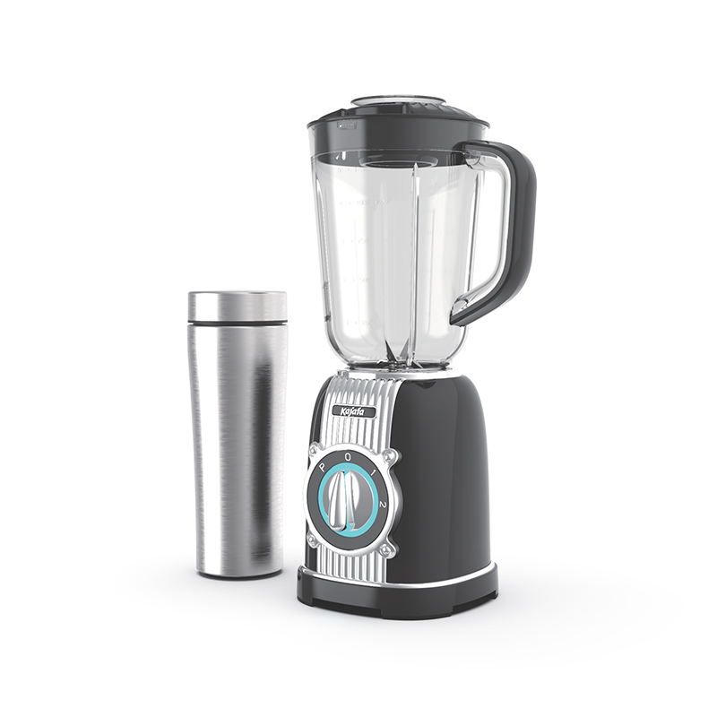 BL486B-P Blender Smoothie avec Lames Tranchantes, Mini Blender Personnel pour Shakes et Smoothies avec 2 Vitesses Réglables, Blender pour la Cuisine avec mélange, Gobelet de Voyage sous Vide SUS et Carafe en Plastique